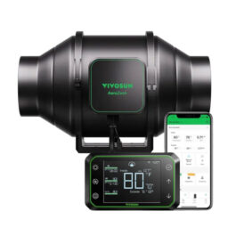 VIVOSUN AEROZESH S6 INLINE FAN 6″ COMES WITH E42A TEMP AND HUMIDITY WIFI CONTROLLER