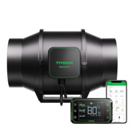 VIVOSUN AEROZESH S8 INLINE FAN 8″ COMES WITH E42A TEMP AND HUMIDITY WIFI CONTROLLER
