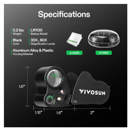 VIVOSUN JEWELERS LOUPE MAGNIFIER - Image 3