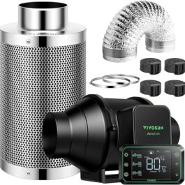 VIVOSUN AEROZESH S4 4″ FAN + CARBON FILTER + DUCTING + E42A CONTROLLER KIT