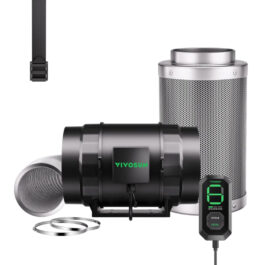 VIVOSUN AEROZESH S8 8″ FAN + CARBON FILTER + DUCTING + E12 CONTROLLER KIT
