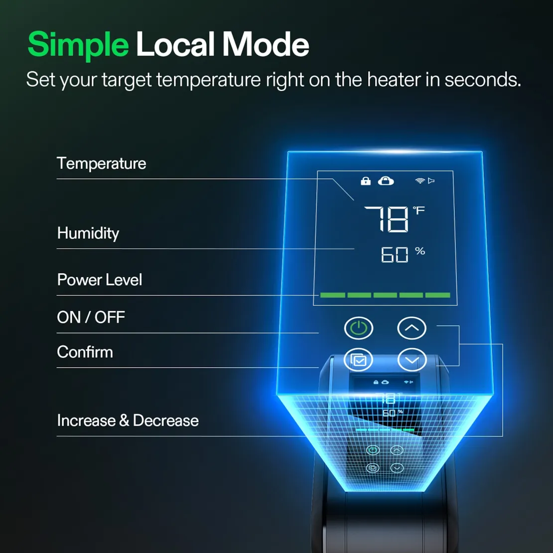 VIVOSUN AEROFLUX GROW TENT HEATER 700W - Image 2