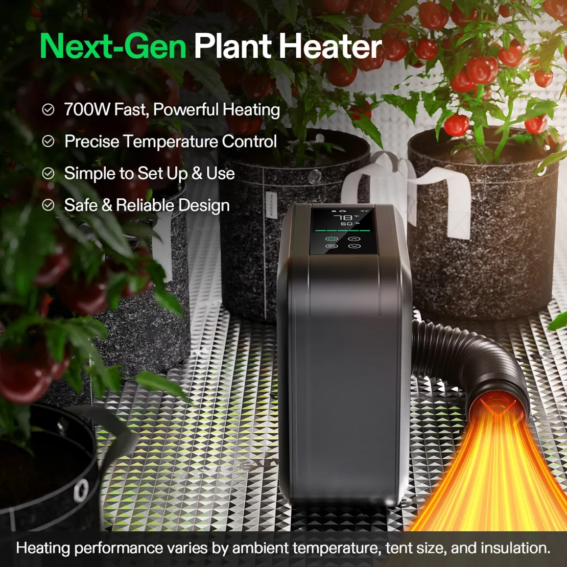 VIVOSUN AEROFLUX GROW TENT HEATER 700W - Image 6
